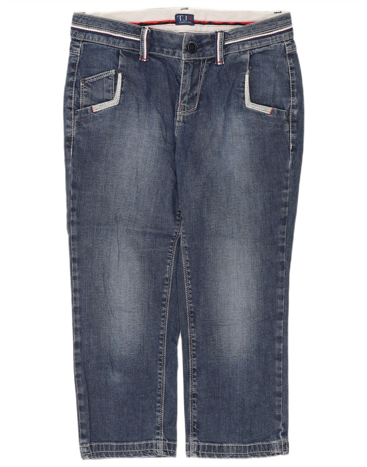 Trussardi Damen Capri-Jeans W26 L20 Blaue Baumwolle