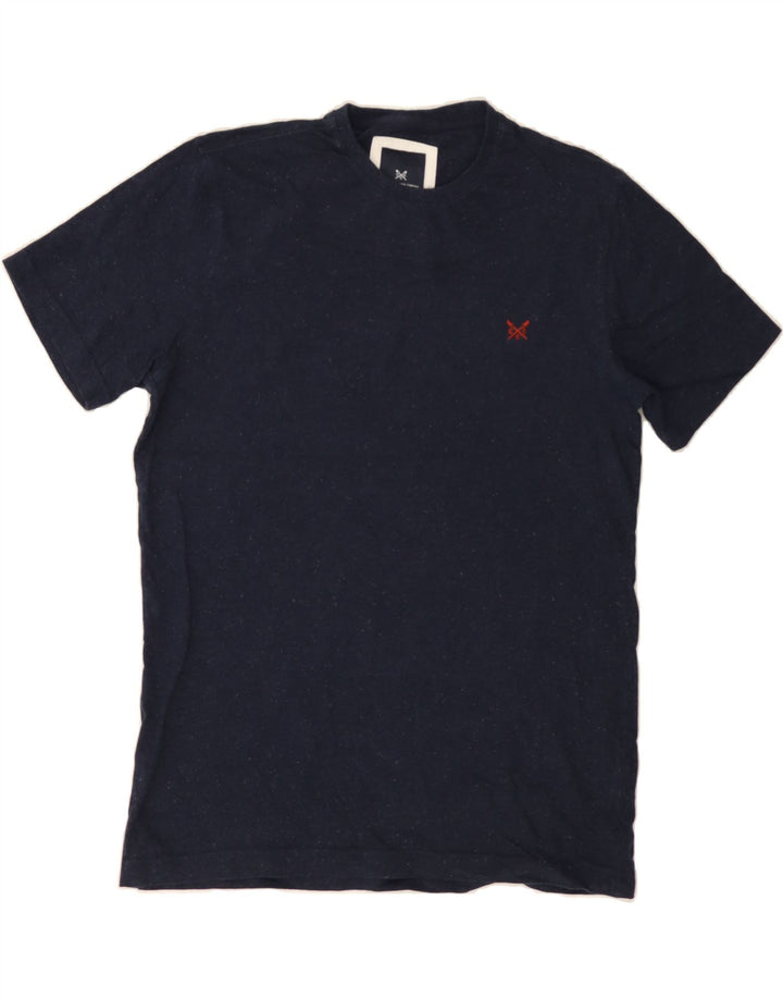 CREW CLOTHING Mens T-Shirt Top Small Navy Blue Cotton Vintage Crew Clothing and Second-Hand Crew Clothing from Messina Hembry 