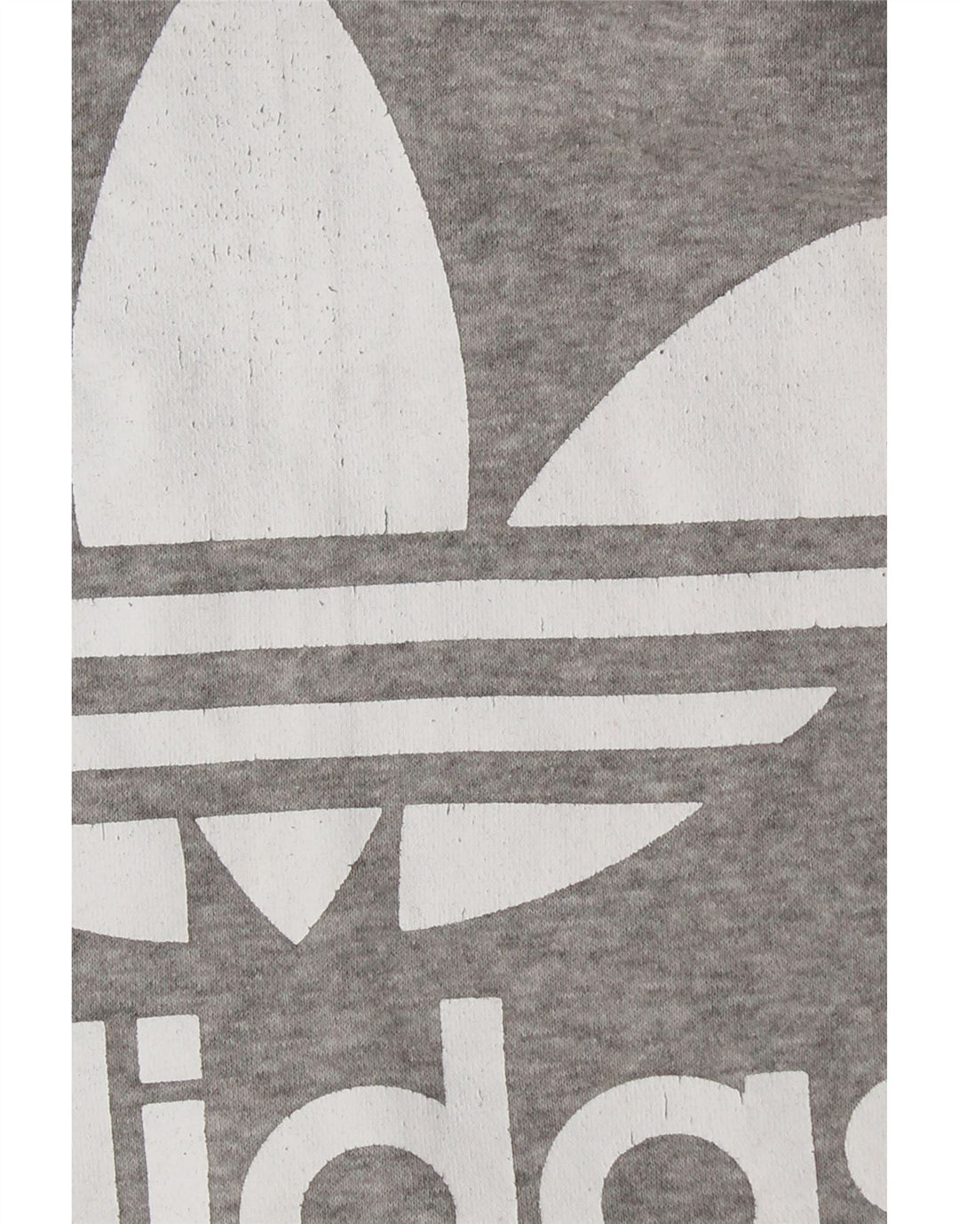 ADIDAS Damen Graphic Hoodie Pullover UK 10 Small Graue Baumwolle