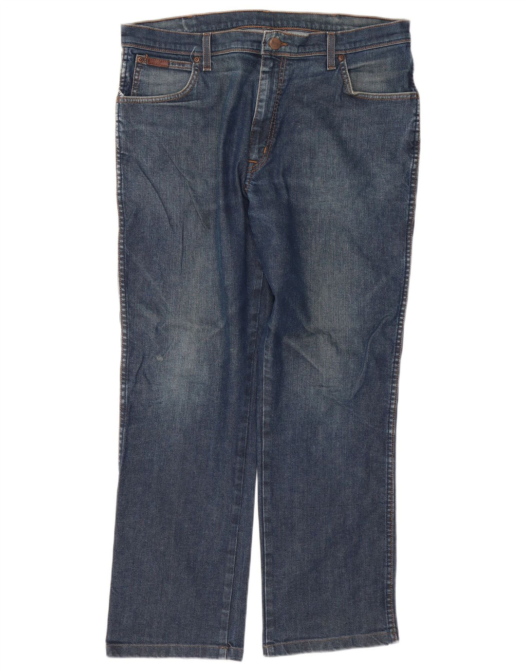 Wrangler Herren Texas Stretch Straight Jeans W38 L29 Blaue Baumwolle