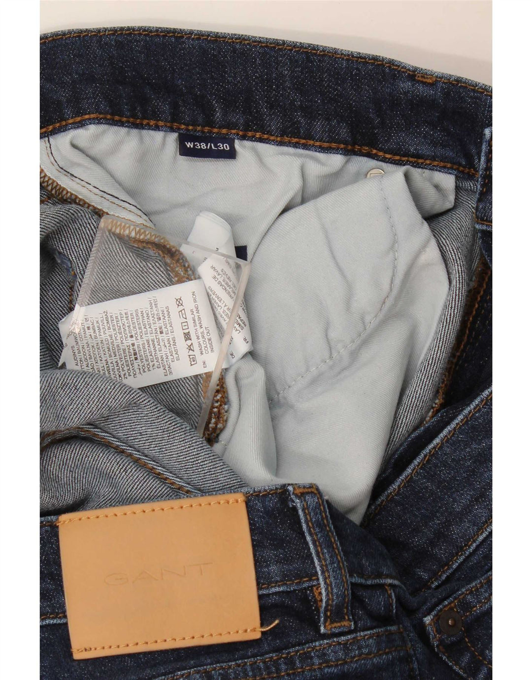 Gant Herren Slim Jeans W38 L27 Marineblaue Baumwolle