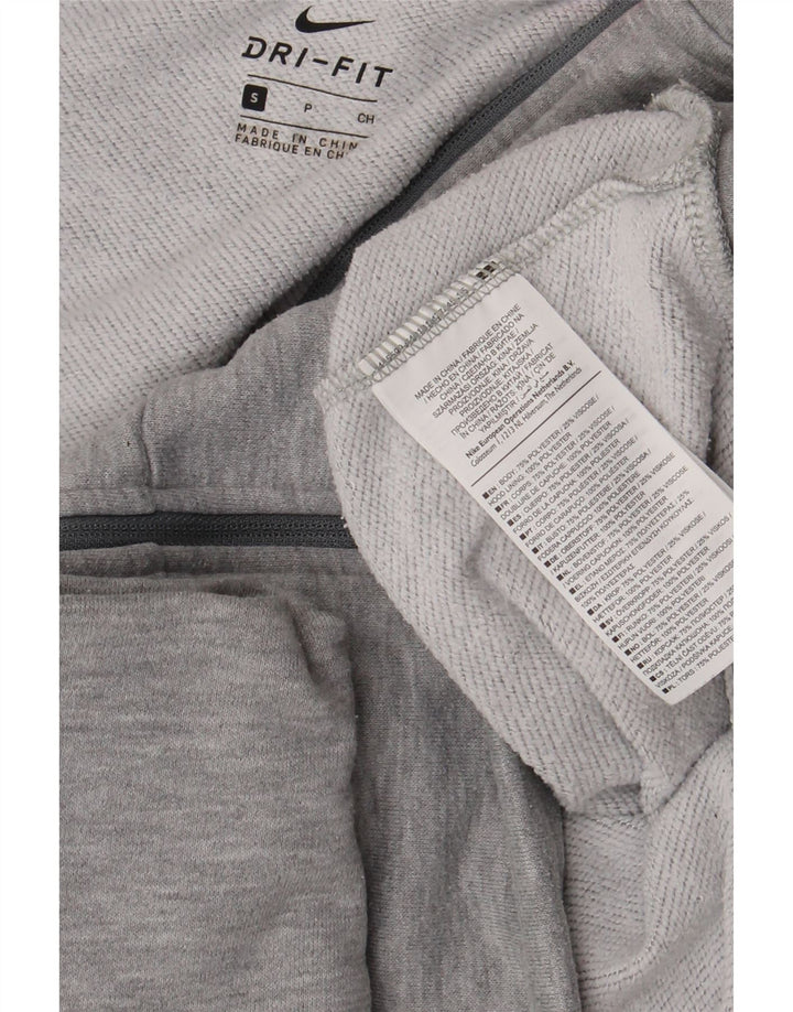 Nike Damen Dri Fit Übergroßer Kapuzenpullover mit Reißverschluss, UK 10, Größe S, Grau, Polyester