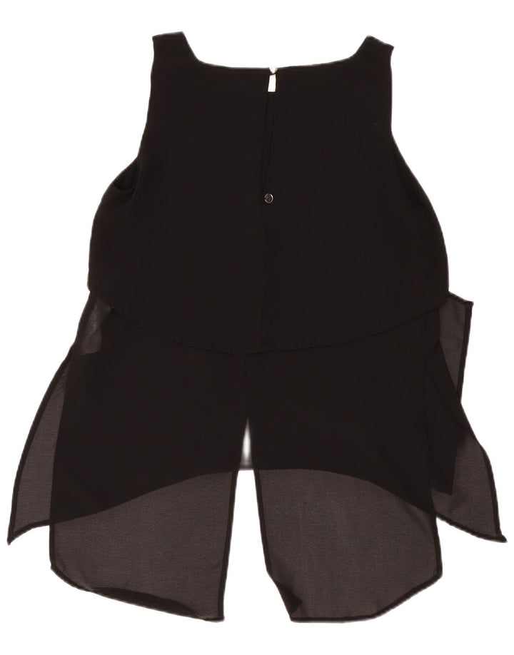 Liu Jo Ärmelloses Damen-Blusenoberteil IT 42 Mittelschwarzes Polyester