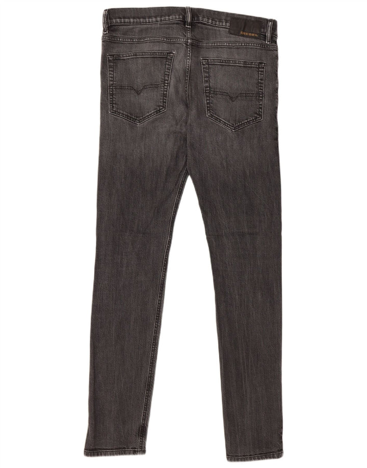 DIESEL Herren D-Luster Slim Jeans W32 L32 Graue Baumwolle