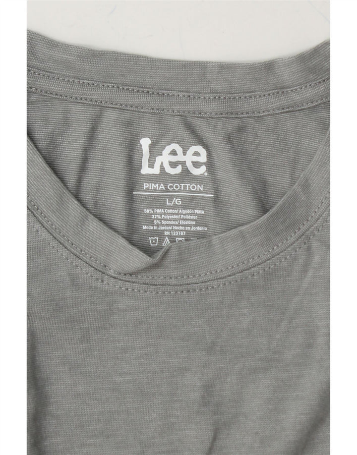 LEE Mens T-Shirt Top Large Grey Cotton Vintage Lee and Second-Hand Lee from Messina Hembry 