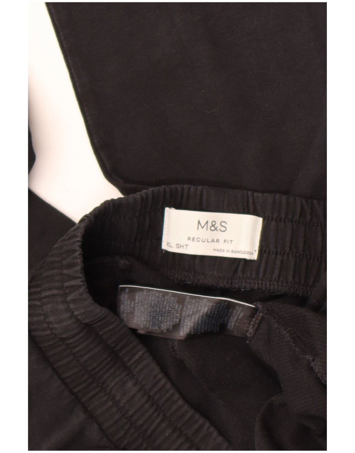 Marks & Spencer Herren-Trainingshose, reguläre Passform, XL, schwarze Baumwolle