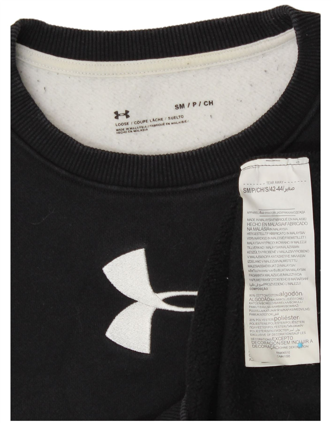 UNDER ARMOUR Damen-Sweatshirt-Pullover, Gr. 10, Größe S, Schwarz, Farbblock