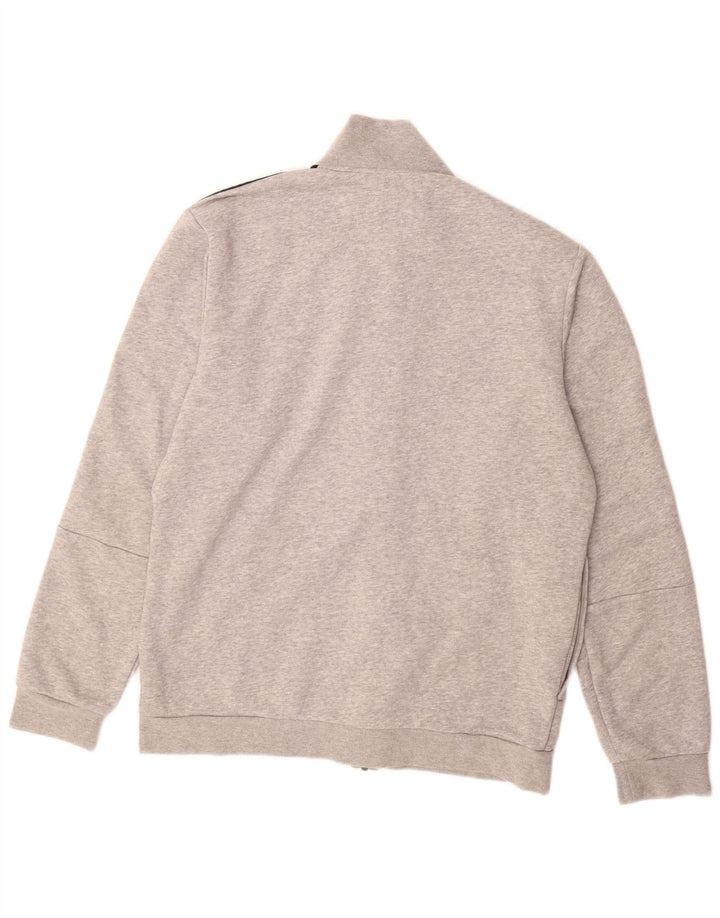 ADIDAS Herren-Trainingsanzug-Top-Jacke, UK 44/46, große graue Baumwolle