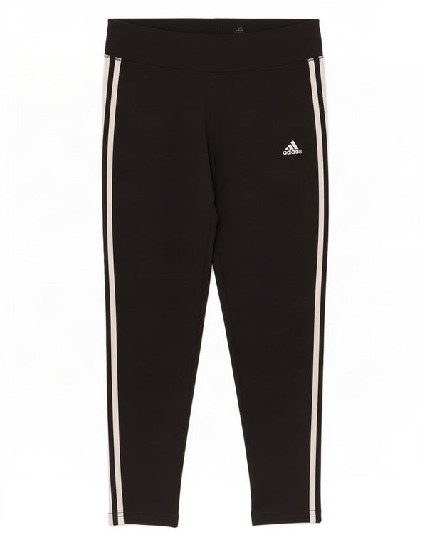 Adidas Damen Leggings UK 16/18 Large Schwarz Polyester