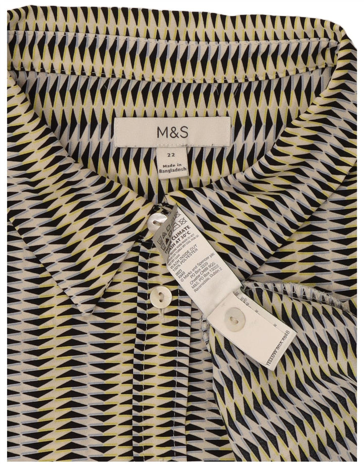 Marks & Spencer Damen Hemdbluse UK 22 3XL Mehrfarbig Geometrisch