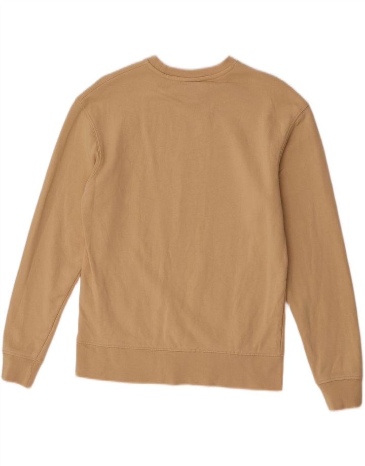 Zara Herren Sweatshirt Pullover Small Beige Baumwolle