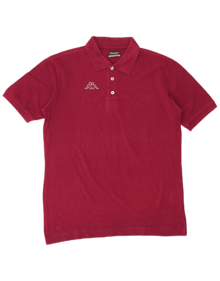 Kappa Herren Poloshirt Große Burgunderrote Baumwolle