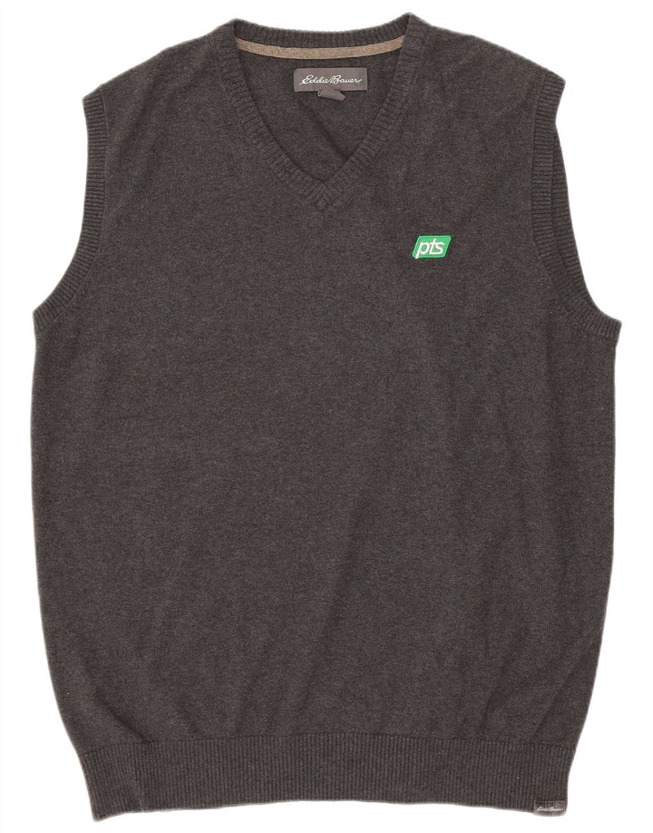 Eddie Bauer Herren Weste Tank Top Große graue Baumwolle