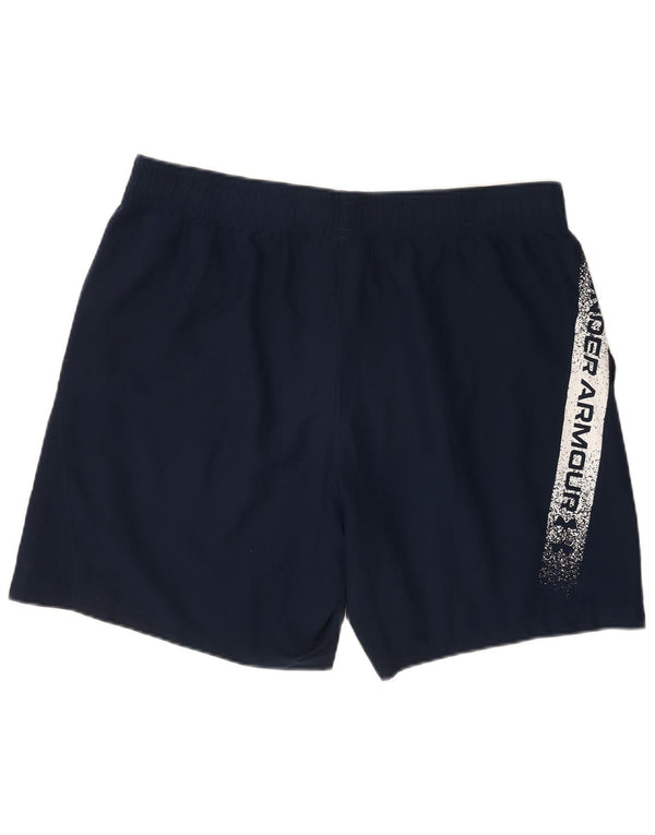 Under Armour Mens Graphic Loose Fit Sport Shorts XL W38 L8 Navy Blue Sports
