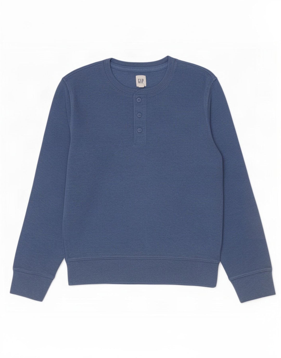 Gap Herren-Oberteil, langärmelig, mittelblau, Baumwolle