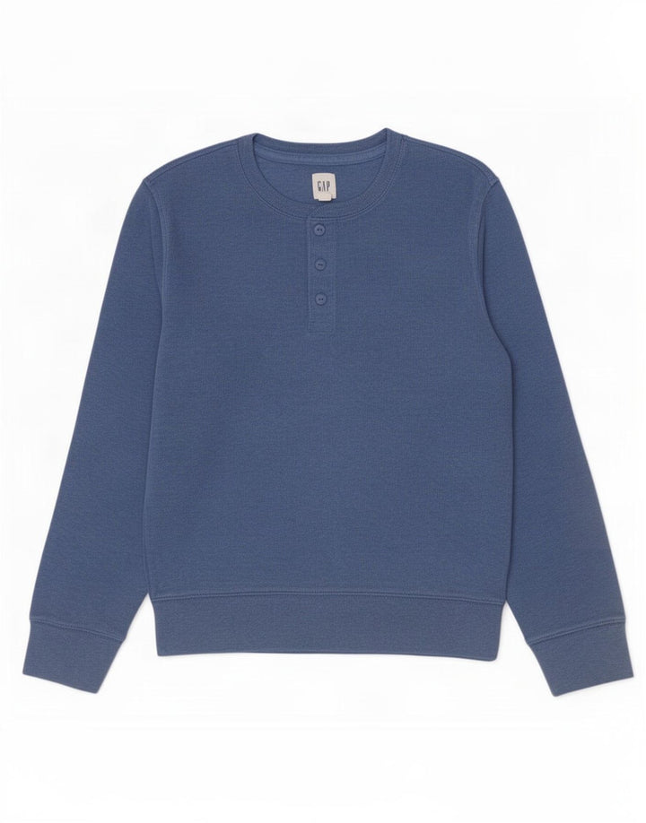 Gap Herren-Oberteil, langärmelig, mittelblau, Baumwolle
