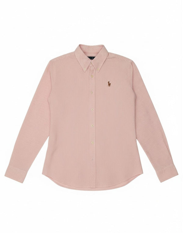 Ralph Lauren Damen Slim Fit Hemd US 0 XS Rosa Nadelstreifen Baumwolle