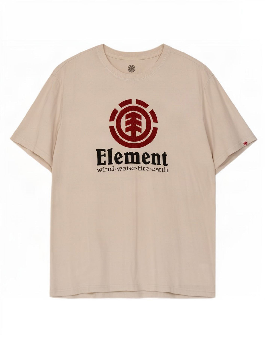 Element Herren-T-Shirt mit normaler Passform, Grafik, Größe L, aus weißer Baumwolle