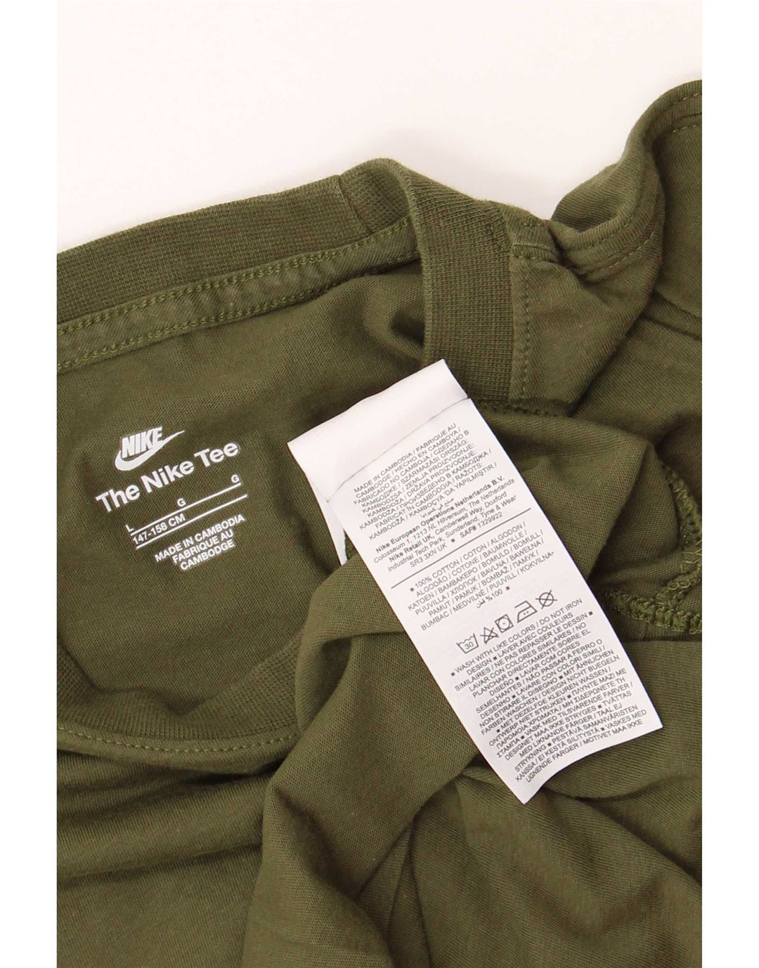 Nike T-Shirt für Jungen, normal, 12–13 Jahre, Größe L, Grün, Baumwolle