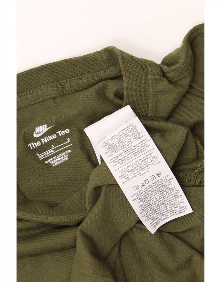 Nike T-Shirt für Jungen, normal, 12–13 Jahre, Größe L, Grün, Baumwolle