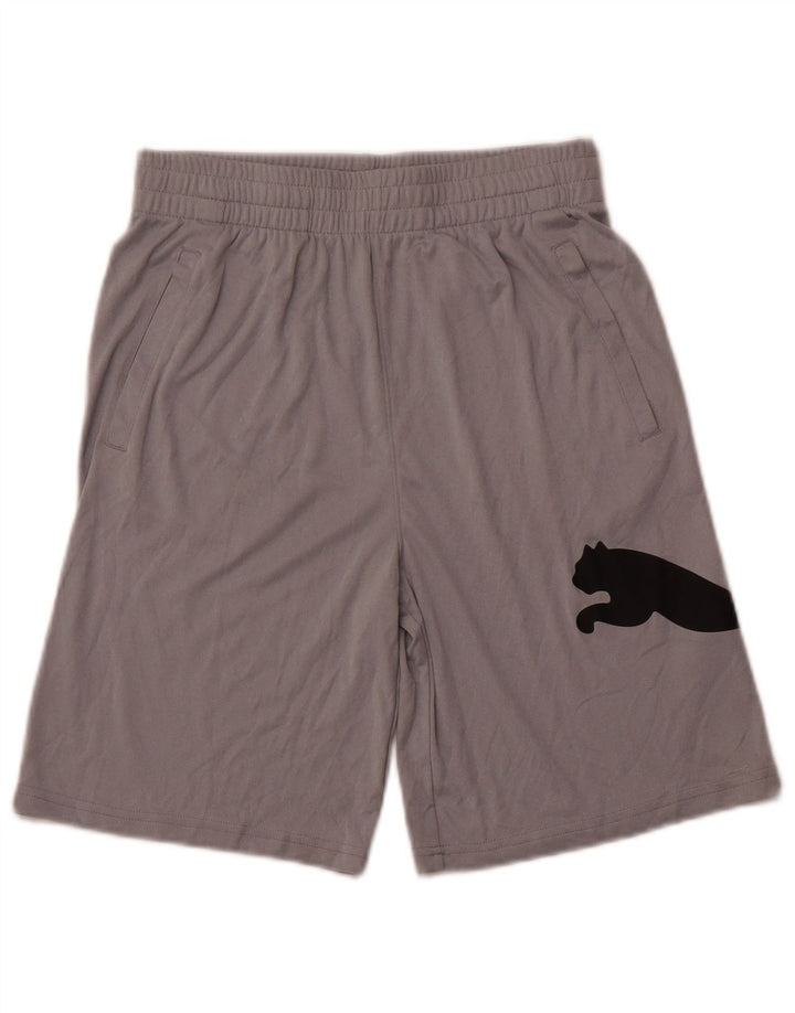 PUMA Jungen Graphic Sport Shorts 13-14 Jahre XL Grau
