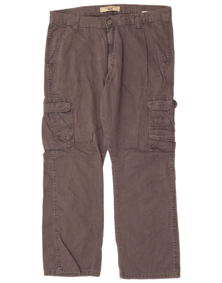 Wrangler Herren gerade Cargohose W36 L30 graue Baumwolle