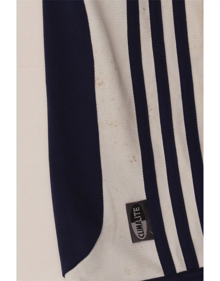 ADIDAS Damen Climalite Sport Shorts UK 12 Mittel Marineblau Farbblock