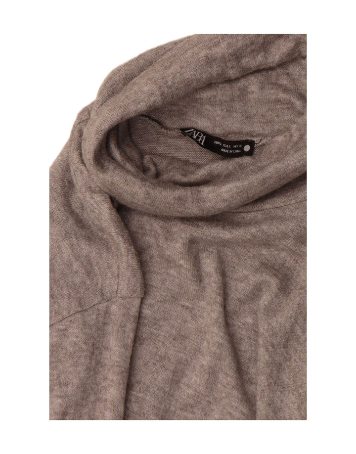 Rollkragenpullover für Damen von Zara, Gr. 16, Grau