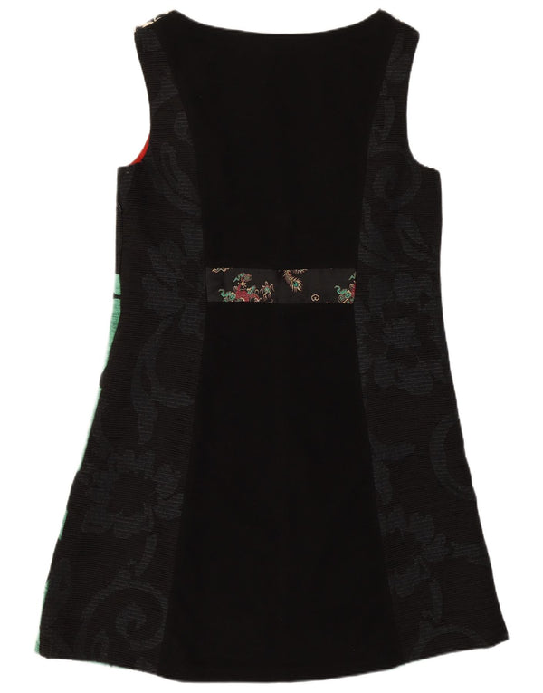 Desigual Womens Abstract Pattern Ärmelloses Etuikleid EU 44 XL Schwarz