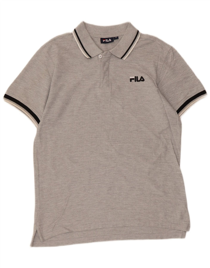 FILA Herren-Poloshirt aus mittelgrauer Baumwolle