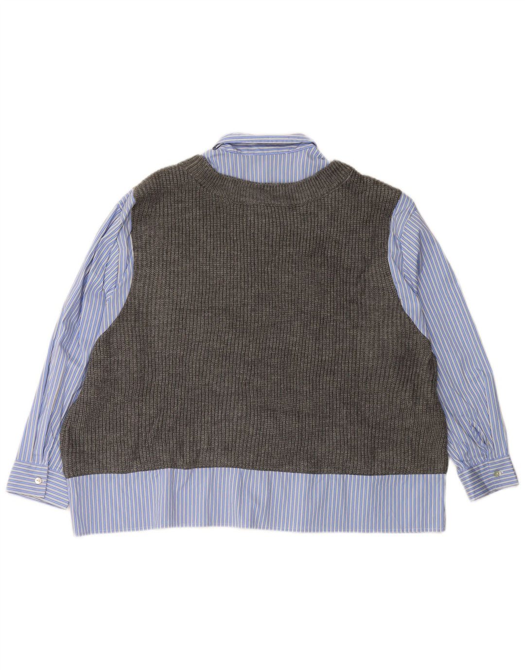 ZARA Damen Übergroßes Strickwestenhemd UK 6 XS Blau gestreift