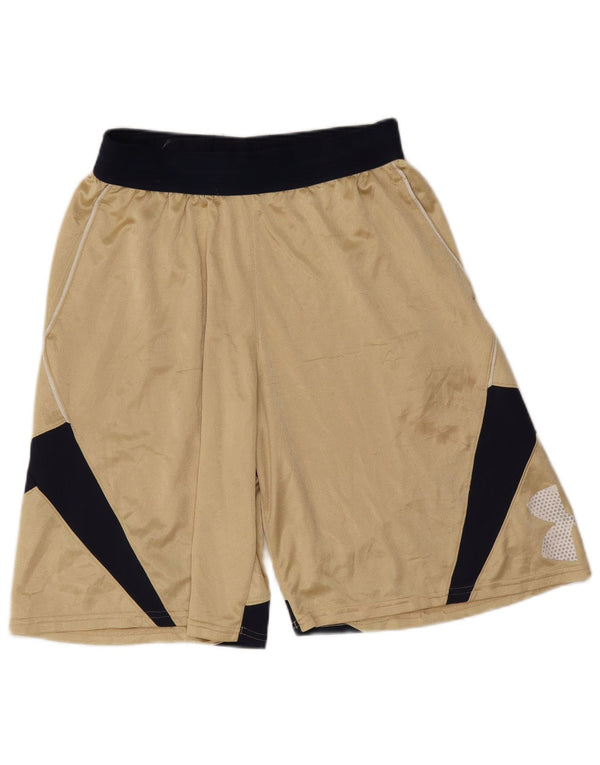 Under Armour Herren Graphic Sport Shorts Large Gold Colourblock Polyester