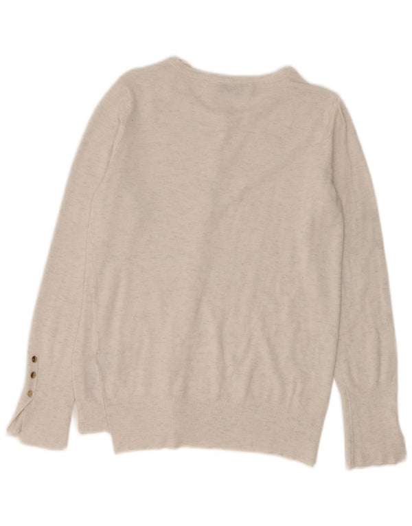Zara Damen-Cardigan-Pullover UK 12 Mittelgrau gefleckte Viskose
