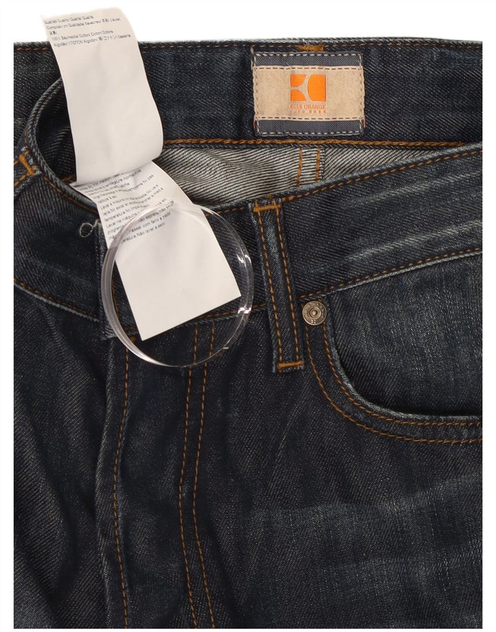 Hugo Boss Herren Straight Jeans W33 L32 Blaue Baumwolle
