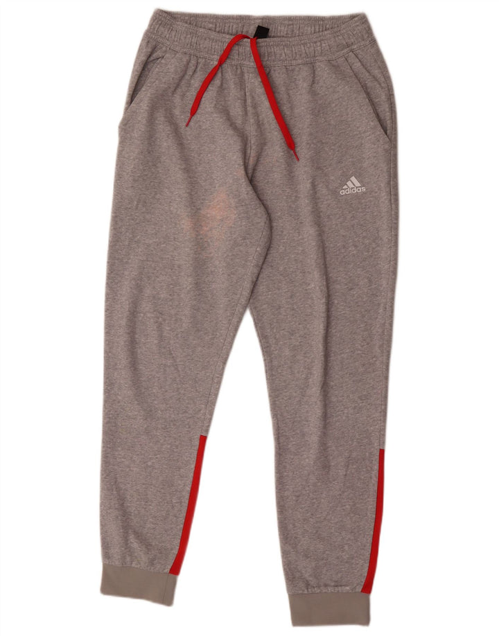 Adidas Herren Trainingshose Jogger mittelgraue Colourblock-Baumwolle