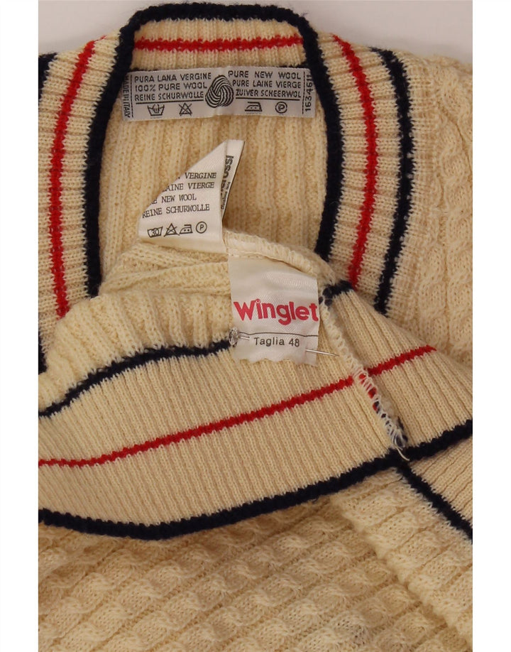 Winglet Herren Weste Tank Top IT 48 Medium Off White Wool