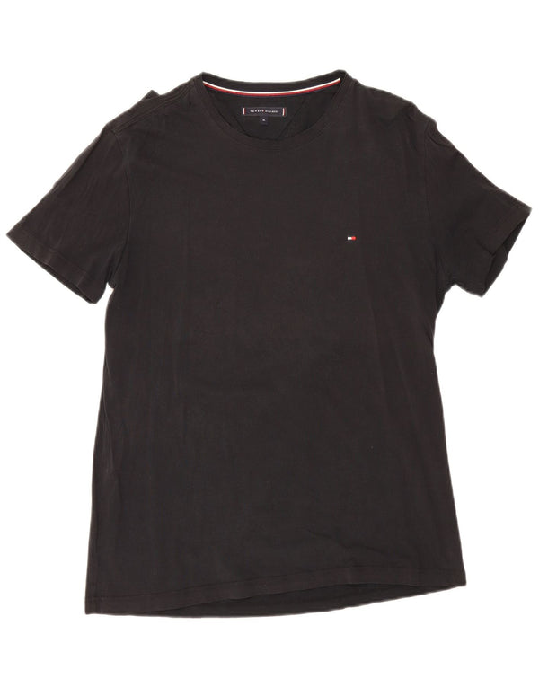 Tommy Hilfiger Herren T-Shirt Top XL Schwarz Baumwolle