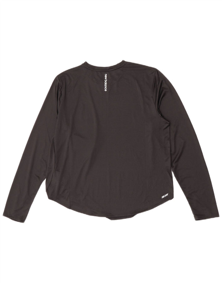 New Balance Damen Top Langarm UK 16 Large Schwarz Polyester