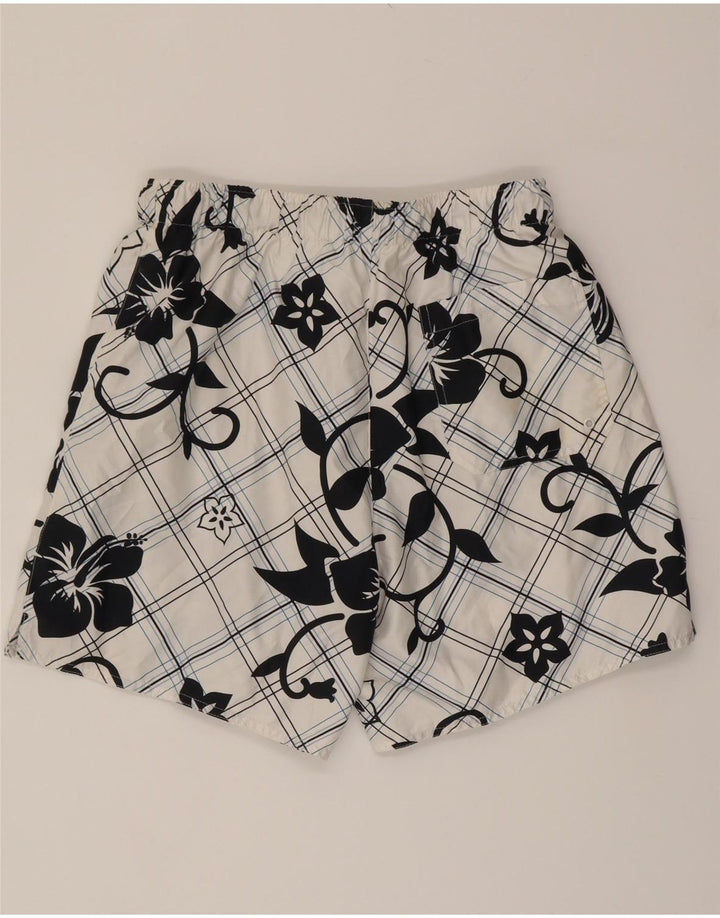 TRIBORD Mens Swimming Shorts Small  White Floral Polyester Vintage Tribord and Second-Hand Tribord from Messina Hembry 