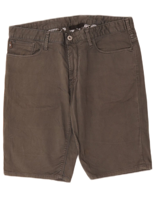 Emporio Armani Herren Denim Shorts IT 48 Medium W30 Graue Baumwolle