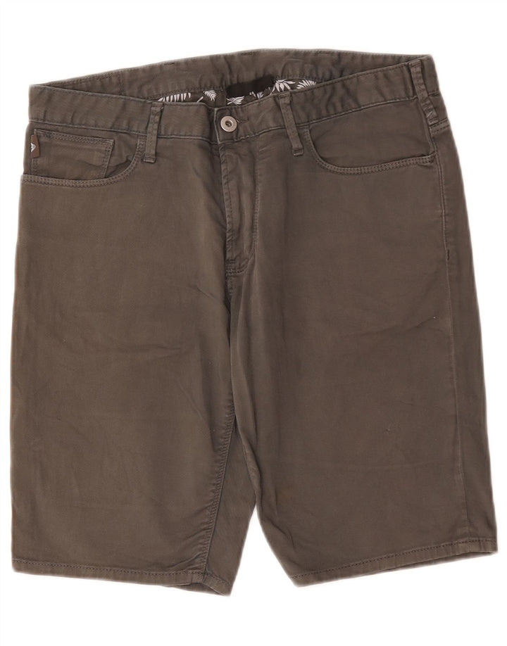 Emporio Armani Herren Denim Shorts IT 48 Medium W30 Graue Baumwolle