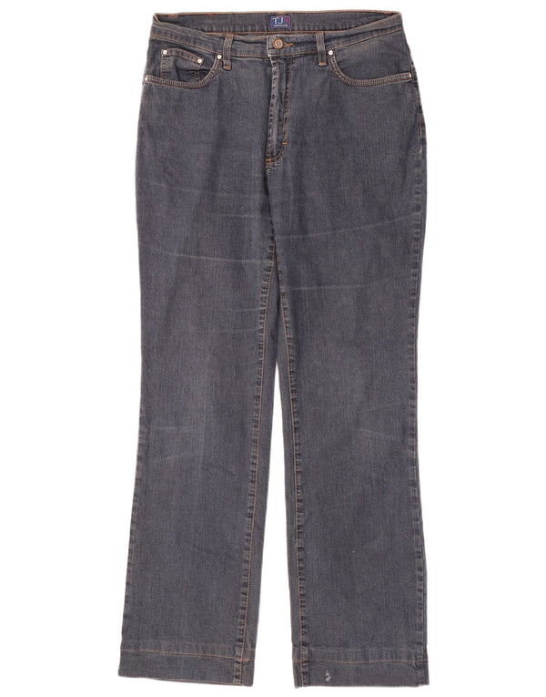Trussardi Damen Straight Jeans W32 L31 Blaue Baumwolle