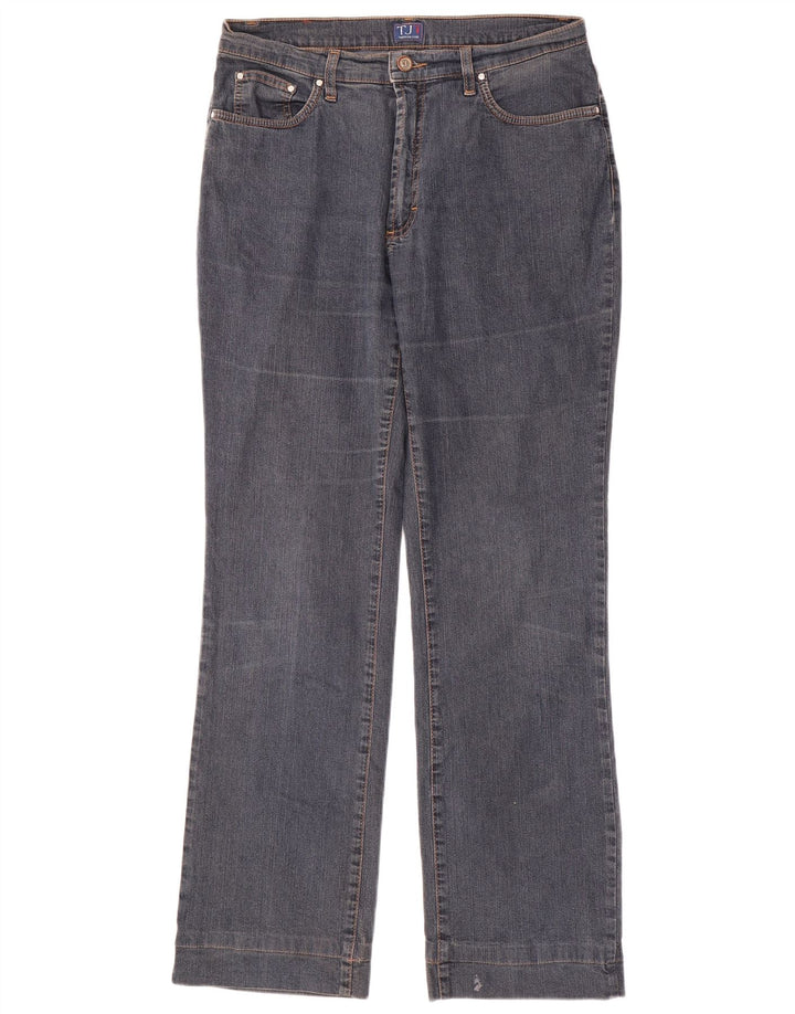 Trussardi Damen Straight Jeans W32 L31 Blaue Baumwolle