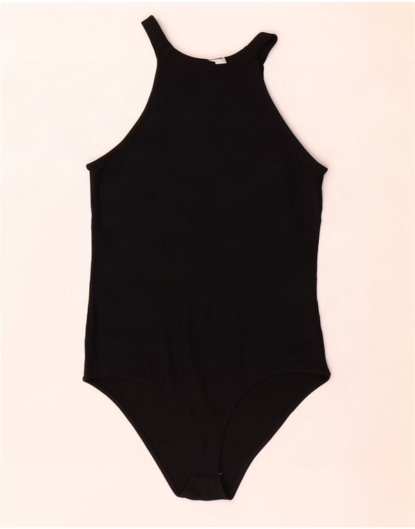 Zara Damen Trafaluc Ärmelloser Body UK 12 Medium Schwarz