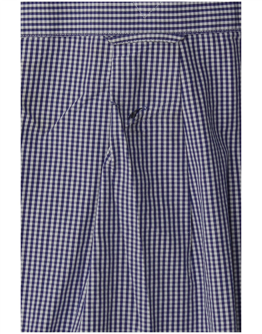 Tommy Hilfiger Herren-Hemd, groß, Größe 17, XL, blaue Gingham-Baumwolle
