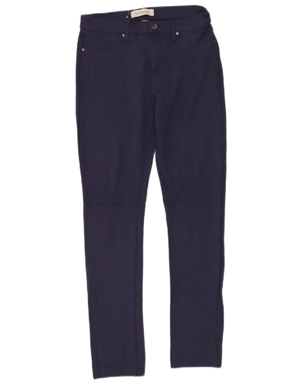 Calvin Klein Womens Skinny Trousers US 6 Small W28 L32 Navy Blue Viscose