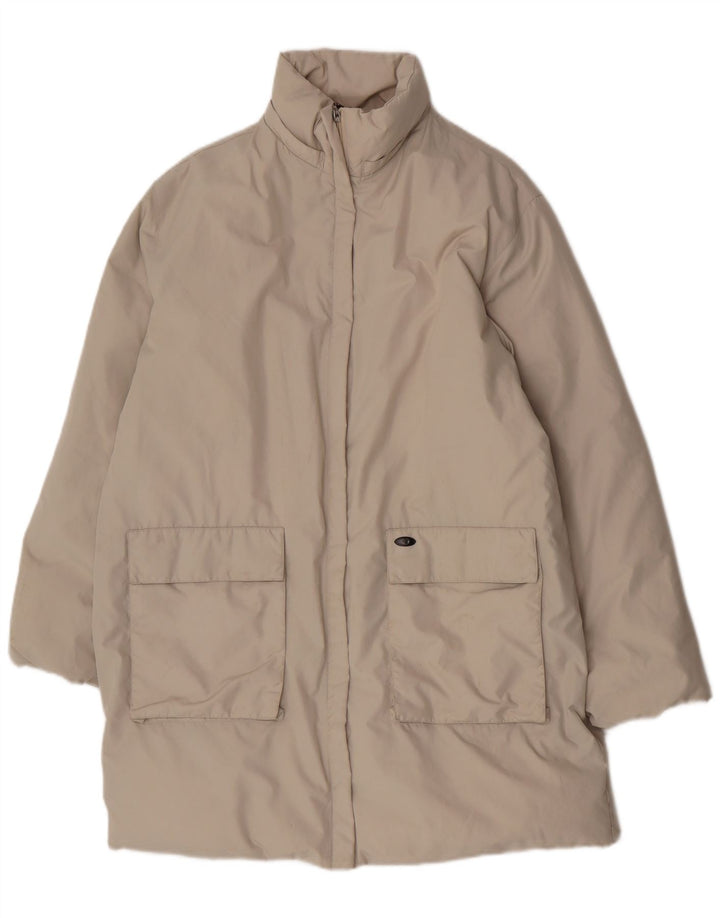 Sergio Tacchini Damen Wattierter Mantel IT 46 Large Beige Polyester