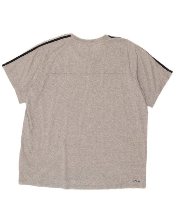 Adidas Herren T-Shirt Top 2XL Grau gefleckte Baumwolle