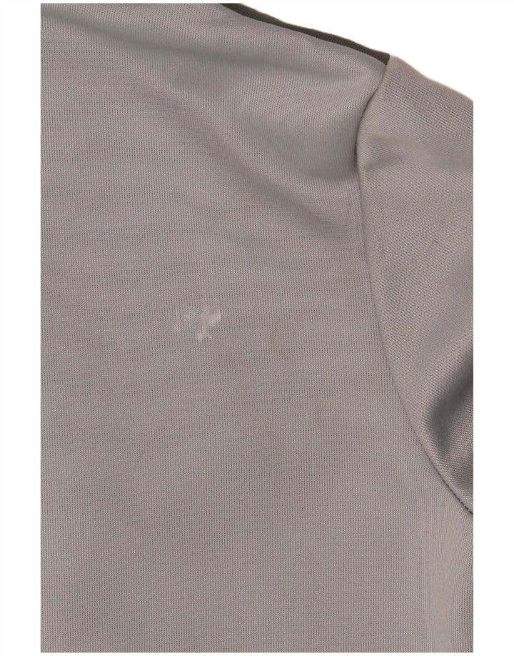 Nike Jungen-Kapuzenpullover mit Reißverschluss, 10–11 Jahre, mittelgraues Colourblock-Polyester
