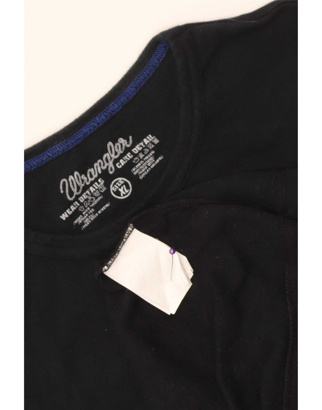 Wrangler Herren T-Shirt Top XL Marineblau Baumwolle